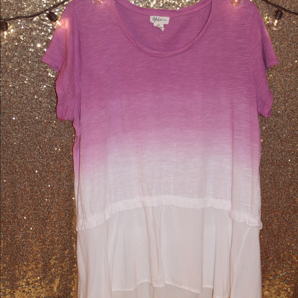 Style & Co Purple Fading Shirt